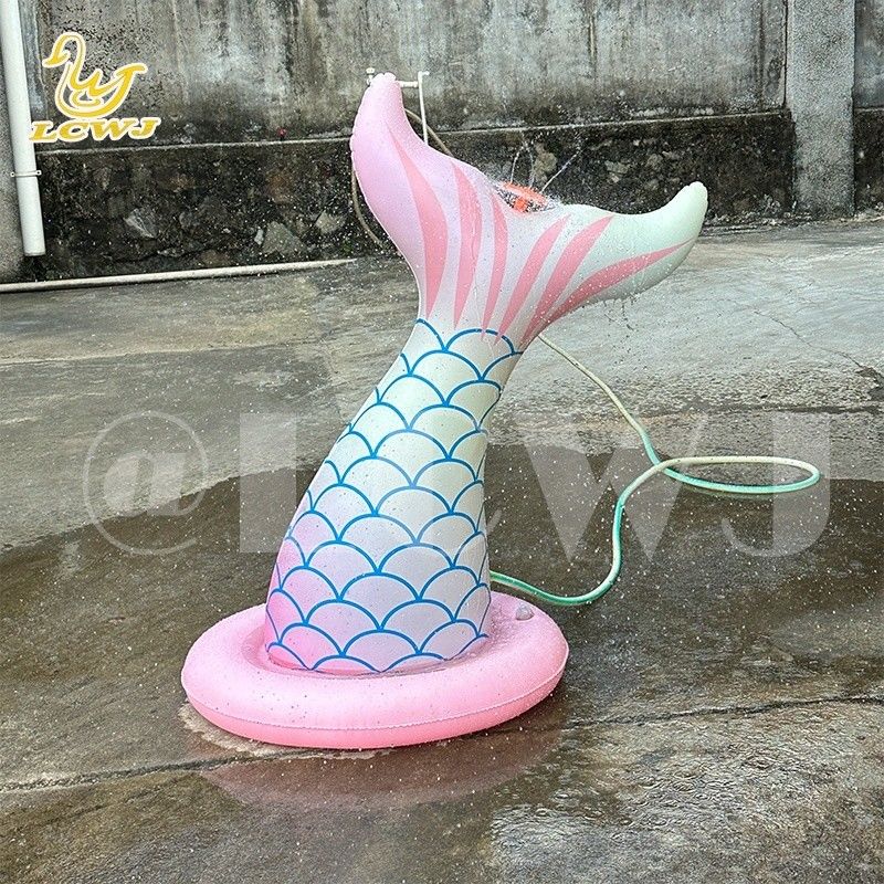 LC Sirène Jouets d'eau pour garçons filles Jeux d'été en plein air arrière-cour Faire exploser Spray Toy Sprinkler gonflable d'eau pour les enfants
