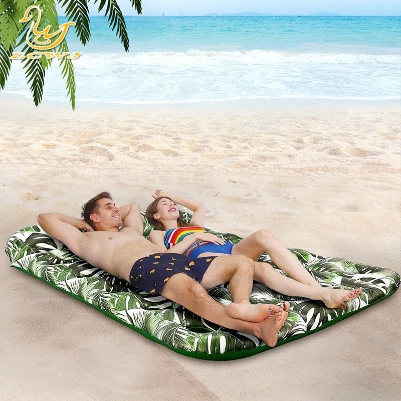 La plage d'été Lc surdimensionnée Double fauteuil roulant Plage de bronzage Plage flottante Plateaux d'eau Plage gonflable pour adultes