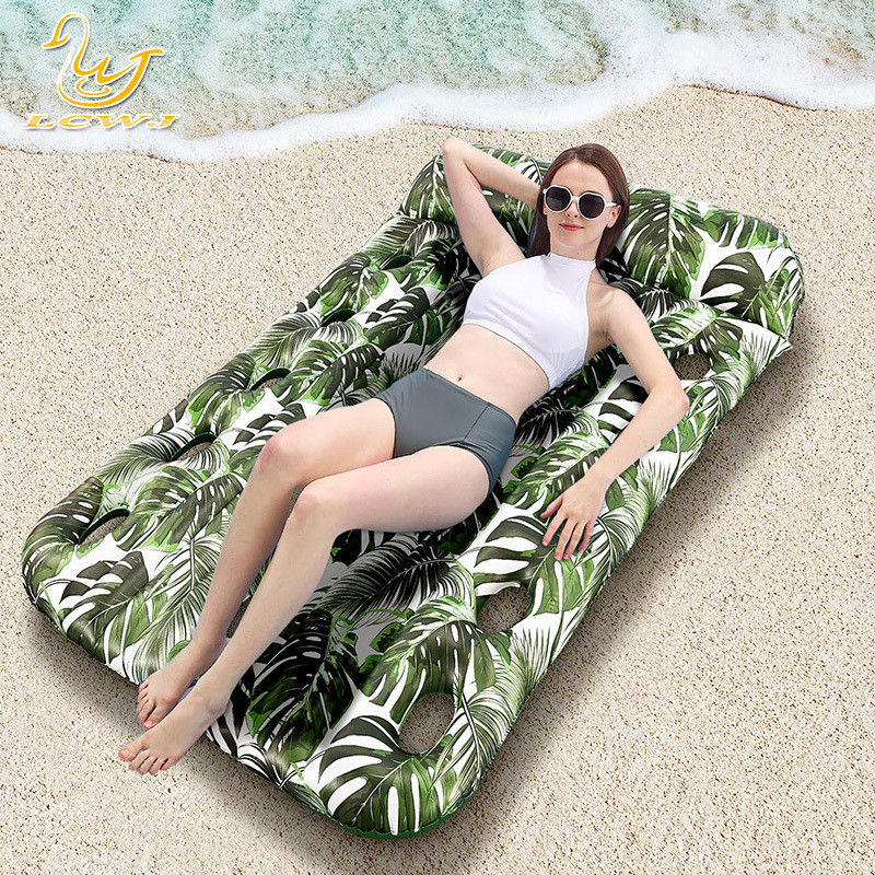 La plage d'été Lc surdimensionnée Double fauteuil roulant Plage de bronzage Plage flottante Plateaux d'eau Plage gonflable pour adultes