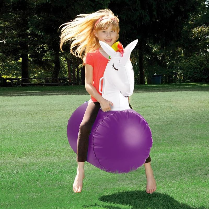 Unicorn et Dino Sautant jouets gonflables Ride sur Bouncer Hopper Cheval pour la performance