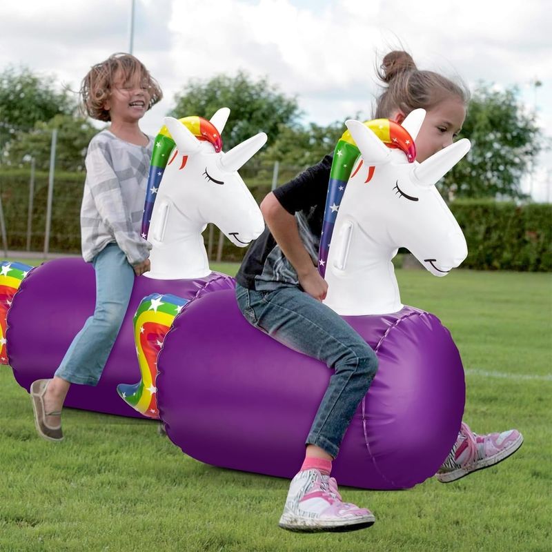 Unicorn et Dino Sautant jouets gonflables Ride sur Bouncer Hopper Cheval pour la performance