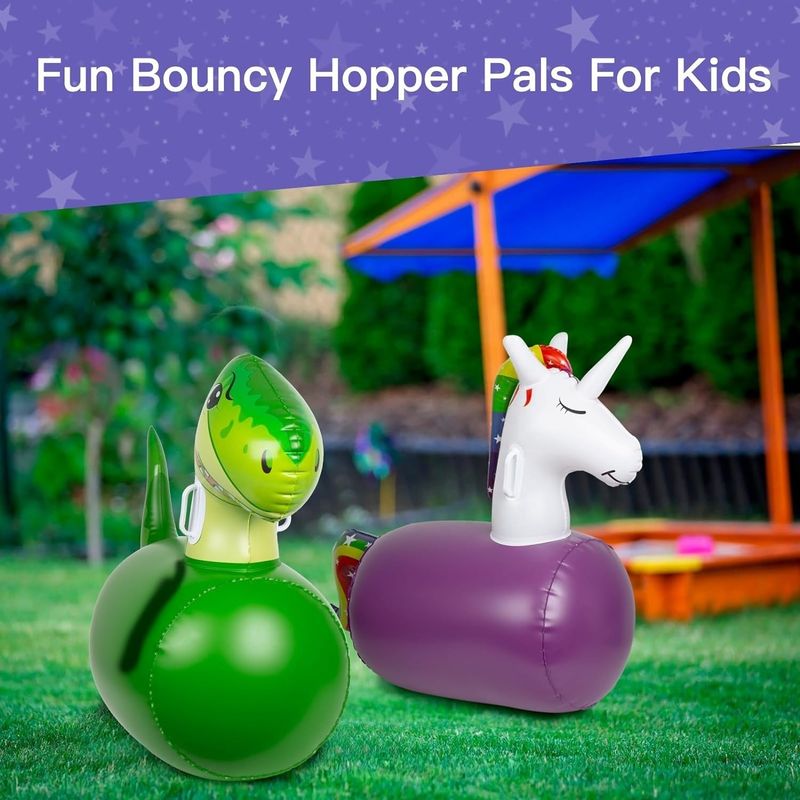 Unicorn et Dino Sautant jouets gonflables Ride sur Bouncer Hopper Cheval pour la performance