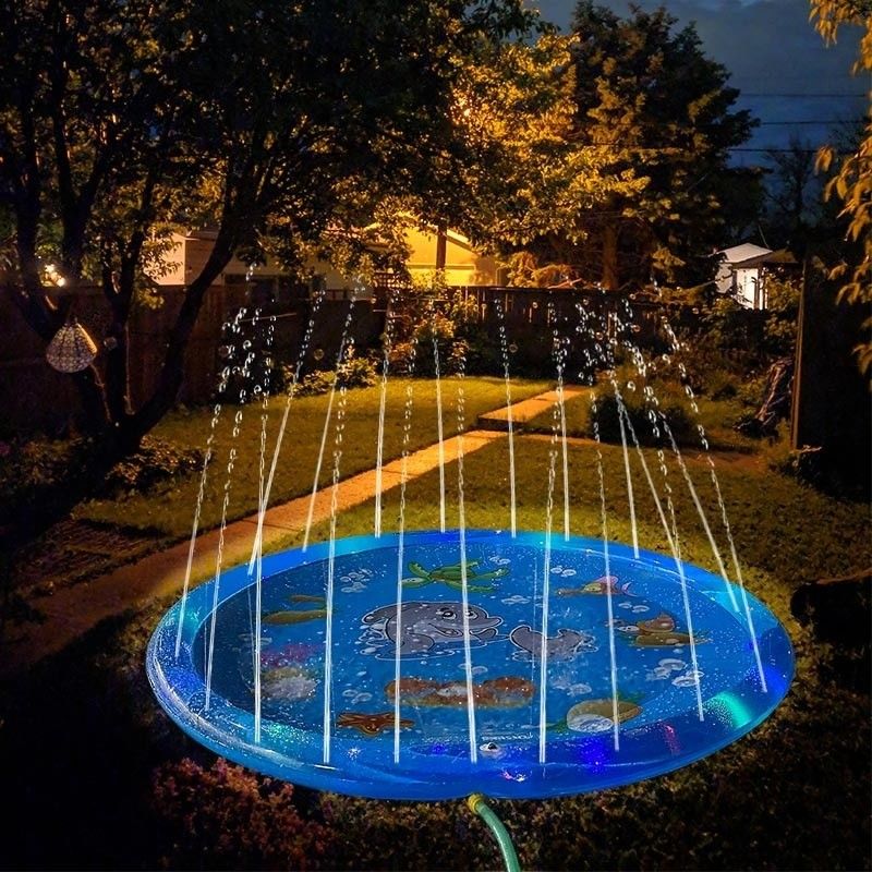 LC Amélioré Lumière extérieure Sprinkler Pad Unisexe Flash Splash Pad Avec lumière LED
