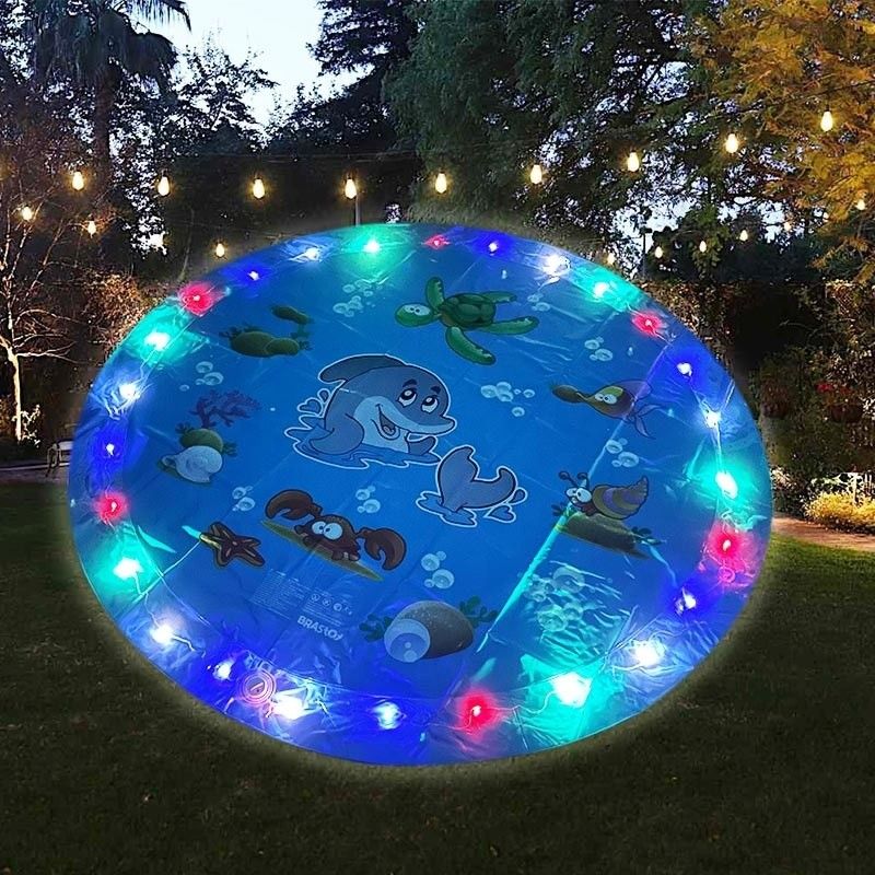 LC Amélioré Lumière extérieure Sprinkler Pad Unisexe Flash Splash Pad Avec lumière LED