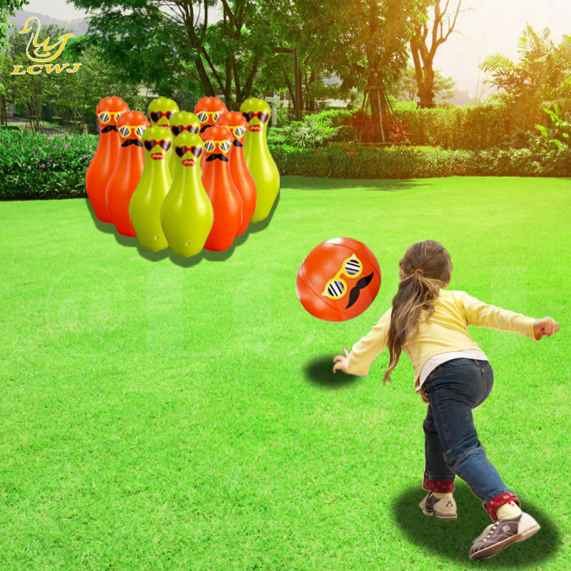 Unisexe LC Colorié amusant Grand jardin Jeux extérieurs Jumbo Bowling Ball et broches Inflatable enfants Bowling Set