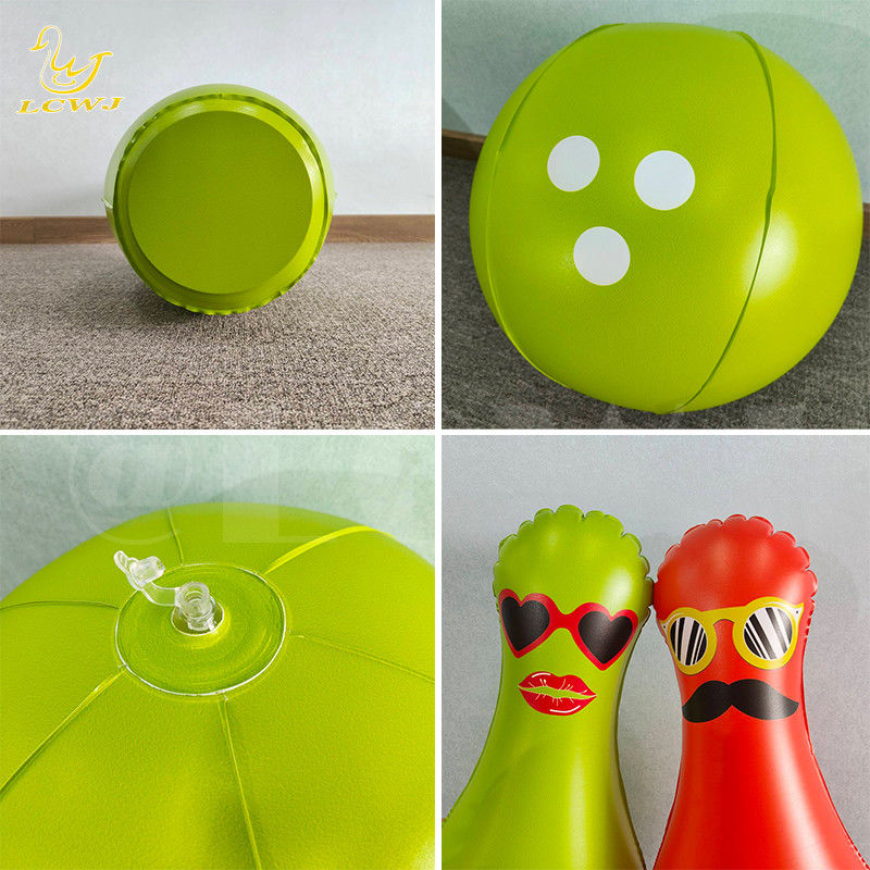 Unisexe LC Colorié amusant Grand jardin Jeux extérieurs Jumbo Bowling Ball et broches Inflatable enfants Bowling Set
