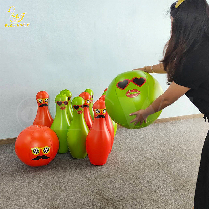 Unisexe LC Colorié amusant Grand jardin Jeux extérieurs Jumbo Bowling Ball et broches Inflatable enfants Bowling Set