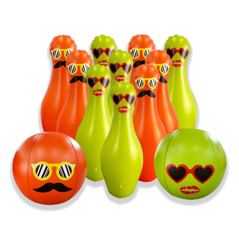 Unisexe LC Colorié amusant Grand jardin Jeux extérieurs Jumbo Bowling Ball et broches Inflatable enfants Bowling Set